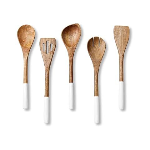 Mooues 9 PCS Wooden Spoons for Cooking, Wooden Utensils for Cooking with  Utensils Holder, Natural Teak Wooden Kitchen Utensils Set with Spoon Rest,  Comfort Grip Cooking Utensils Set for Kitchen