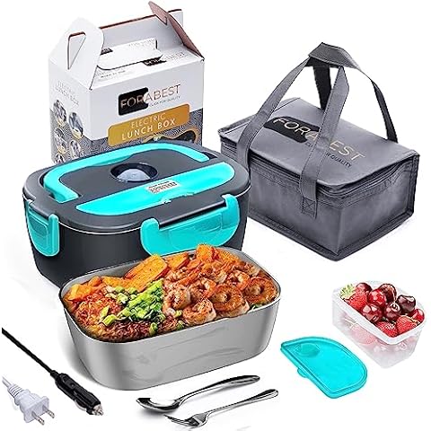 Electric Lunch Box Lonchera Electrica, 3 In 1 Portable Hot Box