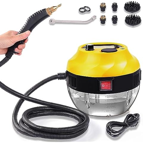 High Pressure Steam Cleaner for Car Detailing, 1700W Handheld Car Steamer  for Auto Home Use Grout Tile Bed Couch Furniture, Tankless Steam Shot with  5