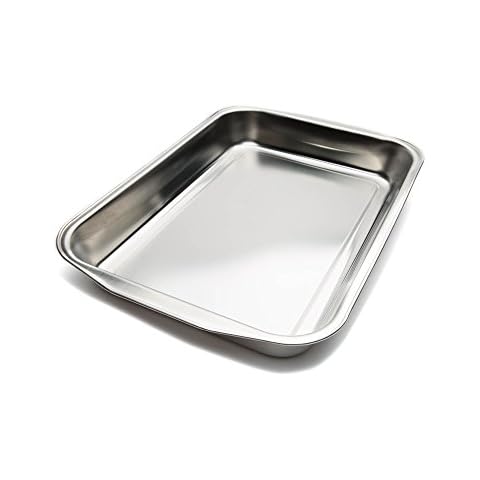 Ovente Oven Roasting Pan 13 x 9.4 Inch Stainless Steel Portable Baking Tray  with Rack and