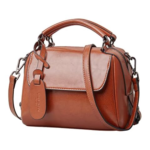 FOXLOVER Small Crossbody Bags for Women, PVC Faux Leather Ladies Monogram Shoulder Bag Satchel Handbag Purse