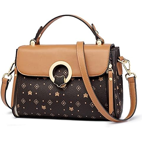 FOXLOVER Designer Shoulder Handbags for Women, Medium Bag Leather Quilted  Tote Purse Ladies Satchel Hobo Bag with Chain Strap