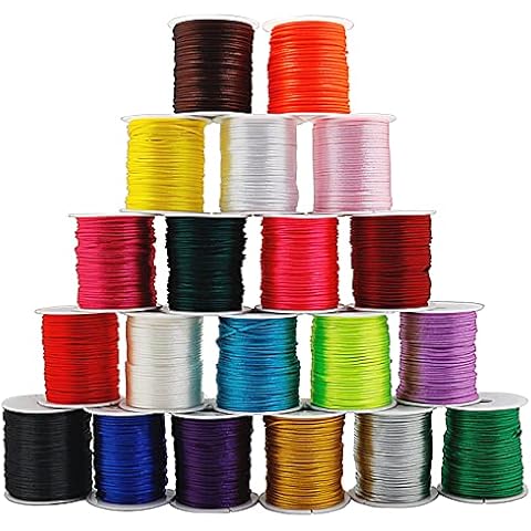 FQTANJU 10 Packs Multicolor Crystal String 0.8mm Elastic String Elastic Cord Stretchy Bracelet String Bead Cord for Bracelet, Necklaces, Beading