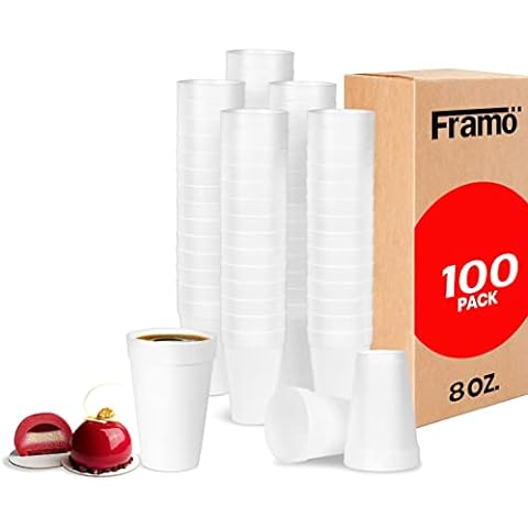 Empire 24 Oz Foam Cups with Lids, Insulated Styrofoam Disposable