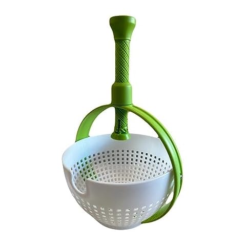 Salad Spinner-2.6 Qt, Small Manual Lettuce Spinner with Built-in