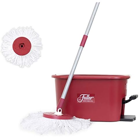Fiesta Red Heavy Duty Long Bristle Push Broom - Fine Bristles