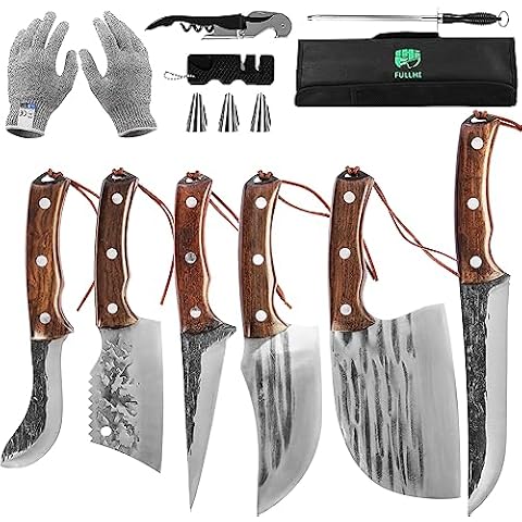 FULLHI Portable Japanese Knife set Professional Hand Forged