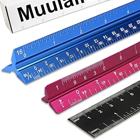 FUTGLOBAL 4 Pack Metal Ruler Straight Edge Ruler, 6 inch and 12 inch Ruler Measuring Tool Stainless Steel Rulers for Kids Student School Office