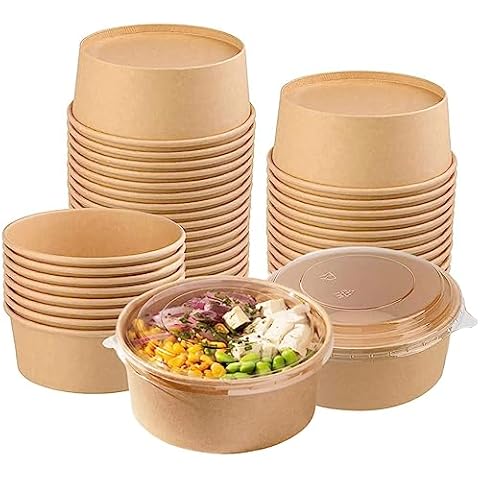 Galashield Soup Cups with Lids 16 oz [25 Sets], To Go Soup Containers with  Lids, Disposable Soup Bowls with Lids