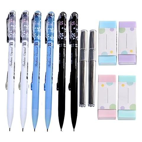 GANSSIA New Solid Color Gel Ink Pens 0.5mm Point Square body Gel Pen for  Writing Signature Pack of 6pcs