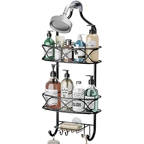 SMARTAKE Hanging Shower Head Caddy, Rustproof Bathroom Shower Shelf  Organizer, SUS201 Stainless Steel Over The Shower Storage Rack, for Toilet