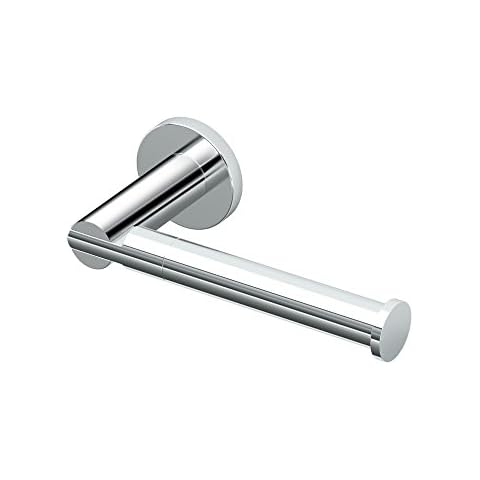 Gatco 1443C Modern Square Base Toilet Paper Holder Stand with Storage,  Chrome, 21.13H 