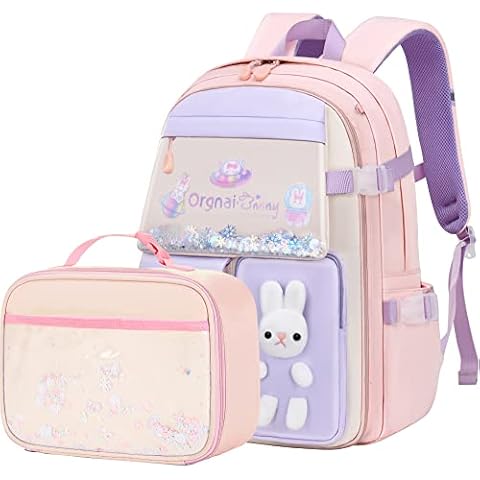 Gazigo Children Princess Waterproof PU Backpack for