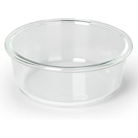 GDCZ Glass Raised Cat or Small Dog Bowls with Heighten Metal Stand for Pet  Food and Water Dishes,18 Ounces Transparent