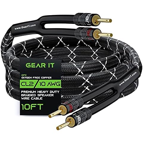 2Pack 25 Ft 1/4 To 1/4 Speaker Cables, True 12Awg Patch Cords, 1/4 Male  Inch Dj/Pa Audio Speaker Cable 12 Gauge Wire.