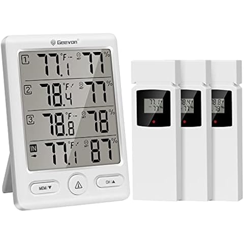 Lirches 12 Indoor Outdoor Thermometer Hygrometer - Premium