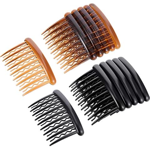 5 Pieces 20 Teeth Hair Clip Combs Metal Wire Hair Combs Wire Twist Bridal  Wedding Veil Combs 5 Count (Pack of 1) Black