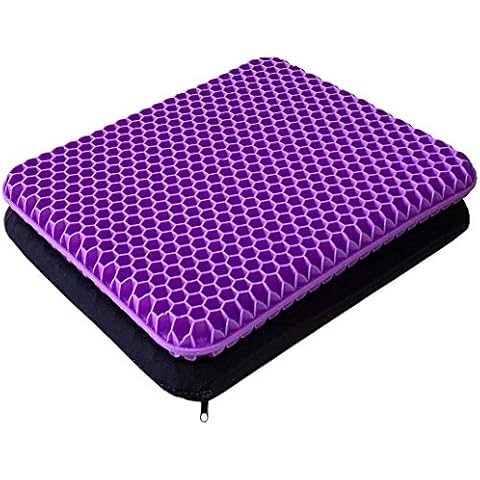 Gel Chair Cushion, Egg crate cushion, Backing Honeycomb chair cusion,  portable Non-Slip Cover Breathable Honeycomb Pain Relief Sciatica Cushion  Elastic for Office Chair Car Wheelchair 