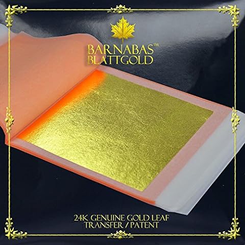 Genuine Copper Leaf Sheets - by Barnabas Blattgold - 100 Sheets - 6.3 Inches - Interleaved