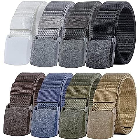  Ginwee 4-Pack Tactical Belt,Military Style Belt, Riggers Belts  for Men, Heavy-Duty Quick-Release Metal Buckle with Extra Molle Key Ring  Holder Gears : Sports & Outdoors