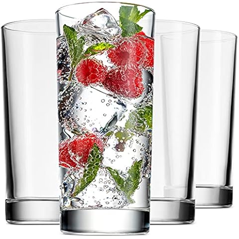 QAPPDA Glass Cups 10 oz, Clear Highballl Glass Cocktail Glass Drinking  Glasses For Kitchen,Heavy Base Water Cup For  Juice,Cocktails,Beverages,Drinking