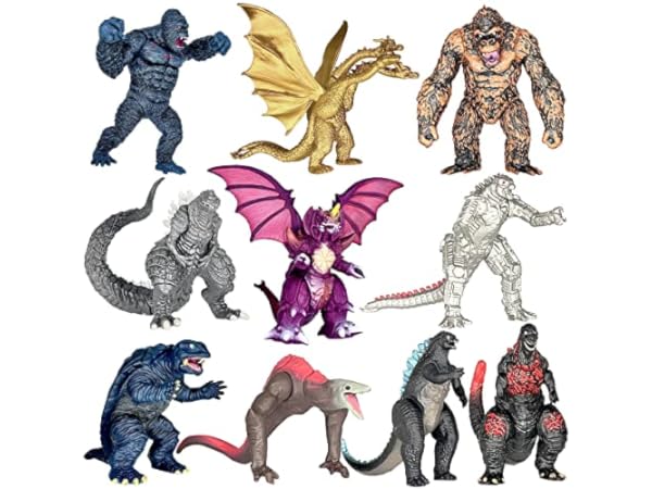 2023 Upgraded Set of 2 Godzilla Earth MechaGodzilla Figures King of The  Monsters, Movable Joints Action Movie Series Soft Vinyl, Travel Bag 