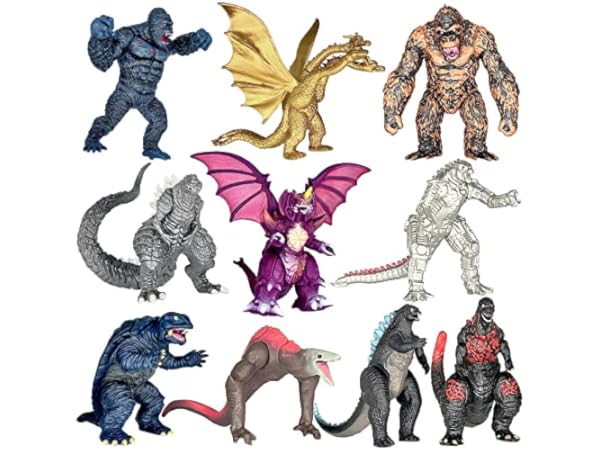 2023 Upgraded Set of 2 Godzilla Earth MechaGodzilla Figures King of The  Monsters, Movable Joints Action Movie Series Soft Vinyl, Travel Bag 