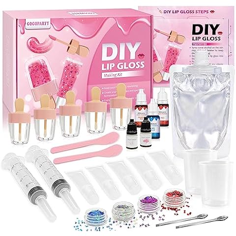 GOGOPARTY DIY Lip Gloss Base Making Kit, Creations Fun Makeup Gift Set for  Women Girls to Create Moisturizing and Shiny Lip Gloss