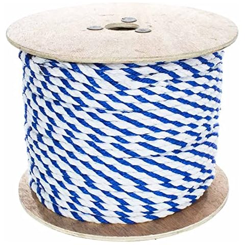 Golberg White Natural Cotton Rope - 3/8 Inch Diameter Twisted 100% Pure  Natural Cotton Rope - Multiple Length Options - Made in America 