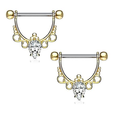 Gold Plated Body Piercing Barbells for Men