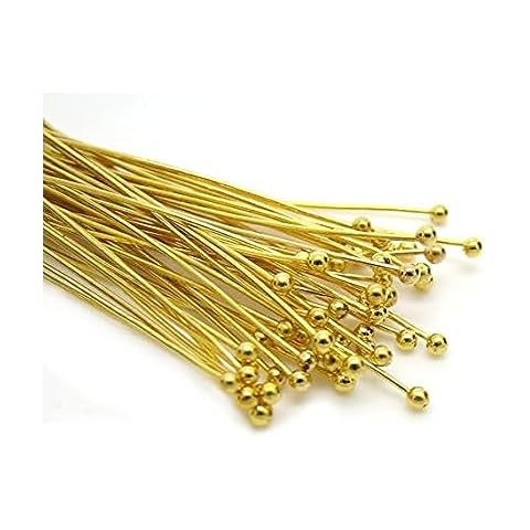 CHGCRAFT About 235Pcs 21 Gauge 60mm Length Brass Ball Head Pins Metal End  Headpins Findings for Jewelry Beading Dangle Earring Making, Antique Bronze
