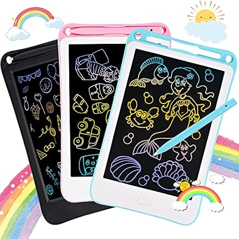 TOGETIC LCD Colorful Writing Tablet Kids Drawing Pad Doodle Board 12 Inches  Toddler Erasable Light Drawing Board Educational and Learning