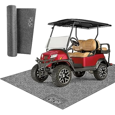 Diamond Deck 84059 5' x 9' Black Textured Golf Cart Mat