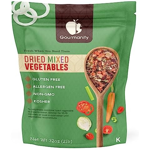 Deluxe Dried Vegetable Soup Mix by Its Delish, 4 lb Restaurant Gallon Size Jug with Handle | Premium Blend of Dehydrated Vegetables