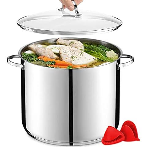 LavoHome 20 qt. Stainless Steel (18/10) Soup Pot with Lid HP-3224