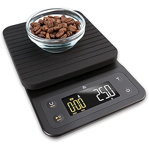 Feespec Coffee Scale with Timer, Digital Food Scale Weight Grams and oz for Pour Over Coffee, Espresso, Drip Coffee, Baking, Cooking, 3kg/0.1g of