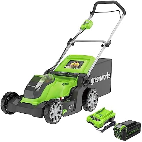  LawnMaster CLMF4016K Cordless 16-Inch Brushless Push Lawn Mower  40V Max with 4.0Ah Battery & Charger : Patio, Lawn & Garden