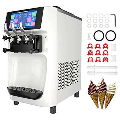 XPW Countertop Soft Serve Ice Cream Machine 1000w Commercial Ice