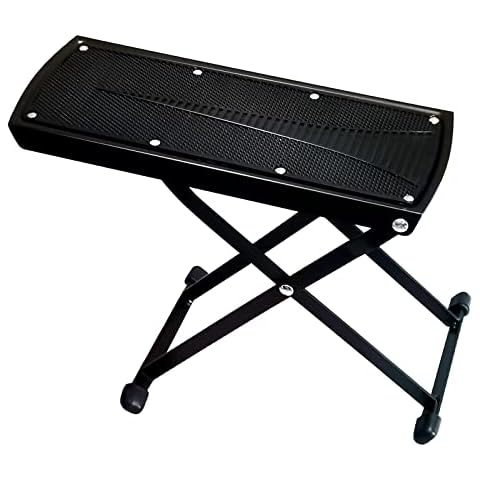 Guitar Foot Pedal, Guitar Foot Stool 4 Gears High And Low Folding, Sturdy  Metal Foot Rest