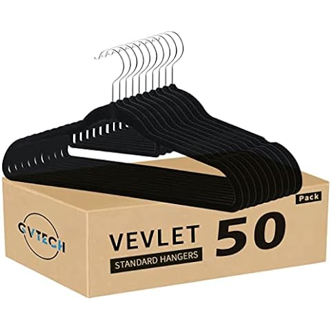 Smartor Velvet Hangers 50 Pack, Black Felt Hangers Non Slip with Rose Gold  Hook, Premium Felt Hangers for Adult, Clothes Hangers Velvet Heavy Duty