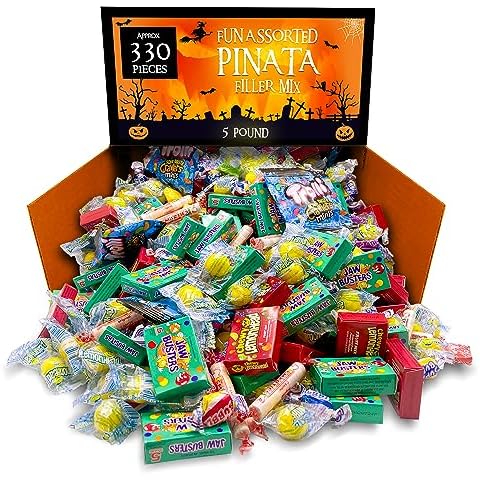 Bulk Halloween Candy - 12 Pounds - Trick or Treat Bag Filler Candy in Bulk - Individually Wrapped Parade Candy - Mixed Party Candies - Assorted