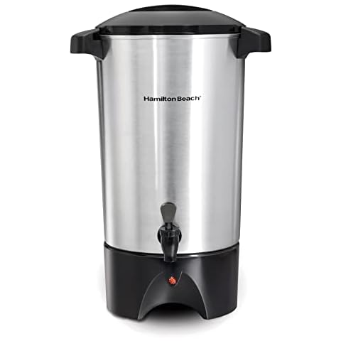 Perossia Commercial Grade Stainless Steel Coffee Urn 80-Cup 12L Double Wall  Large Coffee Maker with Percolator Hot Water Dispenser for Catering Party