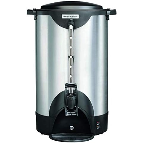 Restpresso 150 oz Silver 13/0 Stainless Steel Coffee Urn - 1000W, 30 Cup -  7 1/2 x 7 1/2 x 13 1/2 - 1 count box