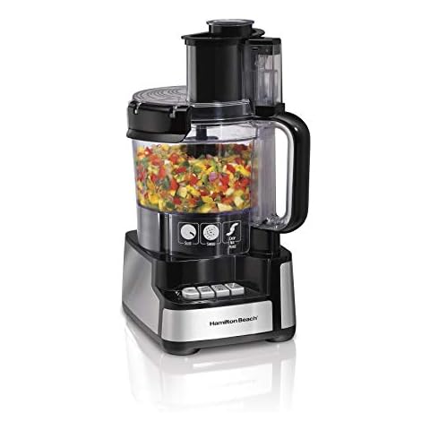 Hamilton Beach Electric Vegetable Chopper & Mini Food Processor, 3-Cup, 350  Watts, for Dicing, Mincing, and Puree, Black (72850)