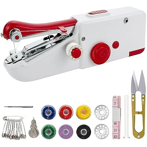Lightweight and Easy Operated Cordless Handheld Sewing Machines for  Beginners,Mini Hand Sewing Machine with Accessory Kit, Portable Sewing  Machine for