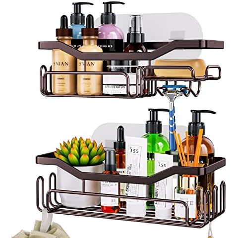 iDesign - 28661 Forma Metal Wire Corner Standing Shower Caddy, Bath Shelf  Baskets for Shampoo, Conditioner, Soap