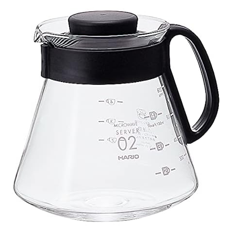 Hiware 600ml Coffee Server, Standard Glass Coffee Carafe, Coffee Pot, Clear