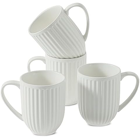 Hasense hasense espresso cups set of 4, 4 ounce ceramic cappuccino