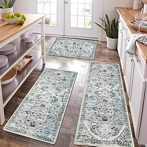 HEBE Extra Long Bathroom Runner Rug Non-Slip Microfiber Bath Mat Rug Runner