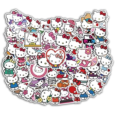 100 PCS My Melody and Kuromi Stickers, Hello Kitty Kitty Stickers  Pompompurin Keroppi Stickers, Cute Stickers Japanese Kawaii Stickers for  Kids Teens